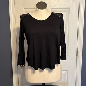 Lace Back Cutout Shirt